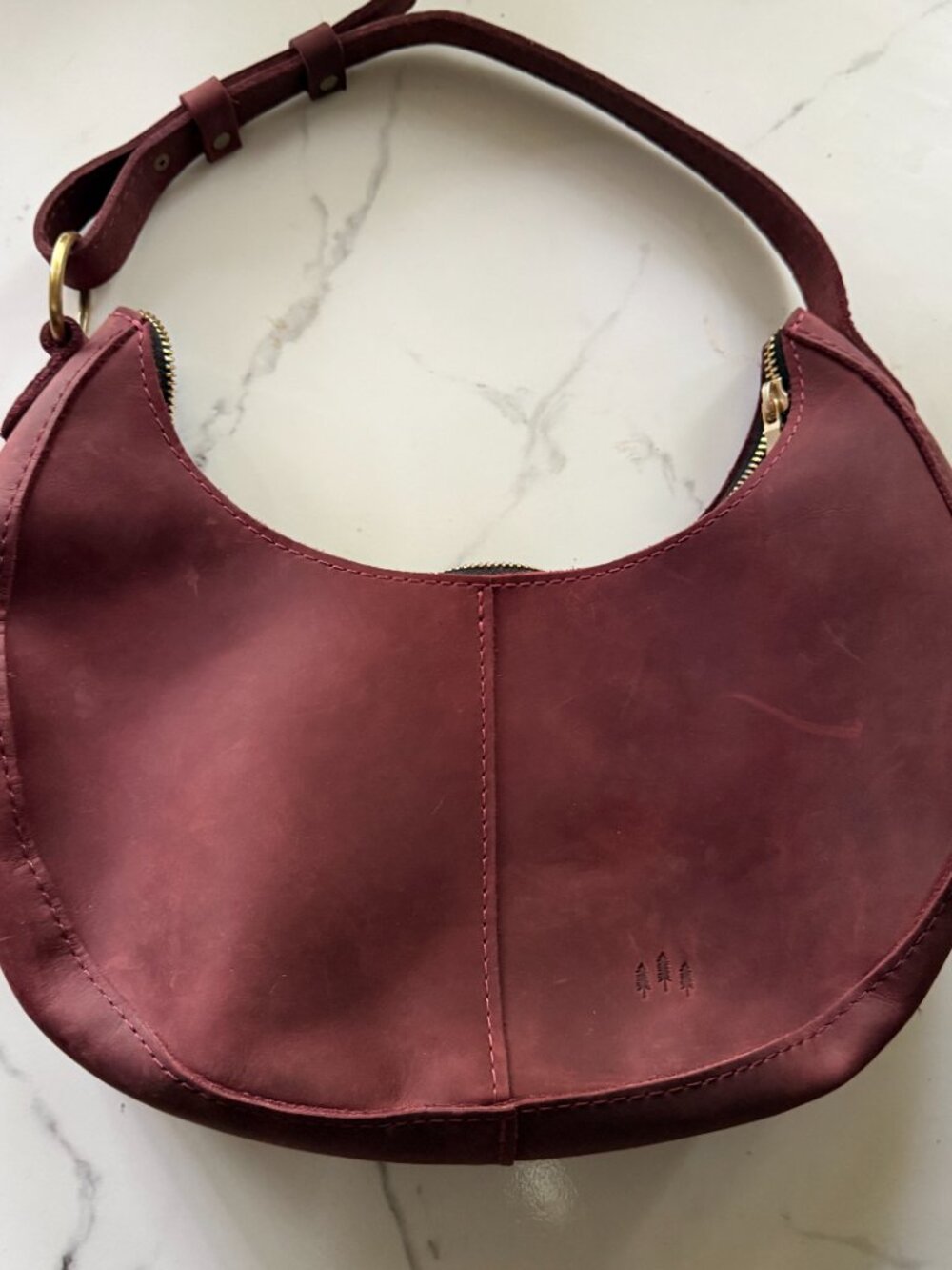 Portland Leather Goods Nora Classic Shoulder Bag Cognac - Picture 3 of 7